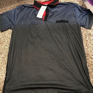 LANGPIAOEZU L.P.E.Z red blue black polo XL